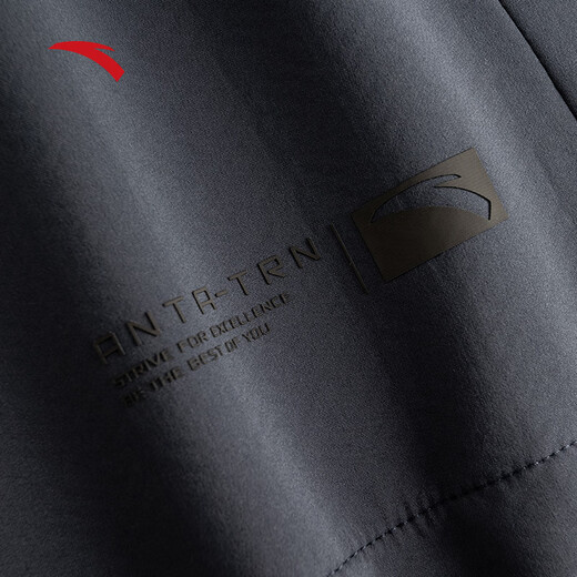 ANTA Zero Pressure Shell丨Fleece Stand Collar Sports Jacket Men's Winter Water-Repellent Warm Top Commuting Executive Jacket