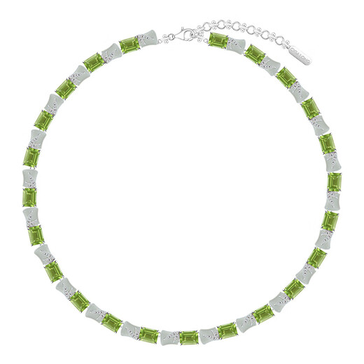 CIGA LONG Gao Sheng Hetian Jade Peridot Necklace Limanyuan S925 New Chinese Style Jewelry Ji Gao Sheng Hetian Jade Olive Green Necklace