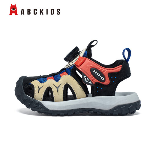 
ABC KIDS Children's Sandals Boys Outdoor Summer Sandals Girls Breathable Beach Shoes 3523Q Orange Red Dark Blue 28