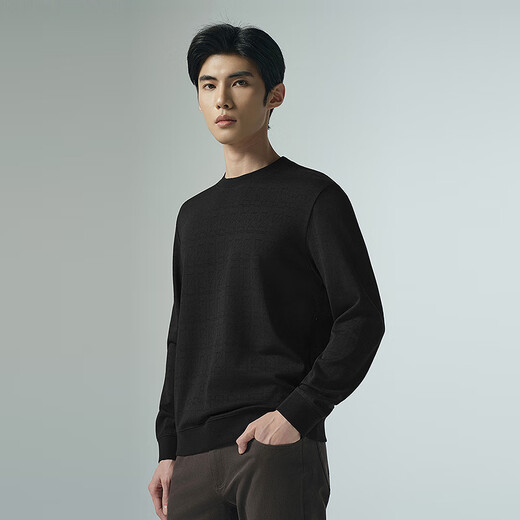 Lilang sweatshirt men's round neck jacquard fashionable sheep wool long-sleeved T-shirt men's autumn 25 men's sweatshirt