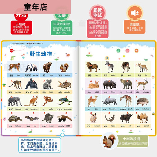 乐乐鱼儿童早教03-6充电中英文电子书识点读学习机宝宝拼音有声读物 英语启蒙单词同步书-充电款