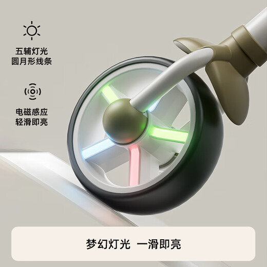 Hot Leopard children's balance car 13 years old without pedals baby scooter 2 years old scooter toddler artifact 8 inches - Force Green + protective gear 6-piece set 18 months old