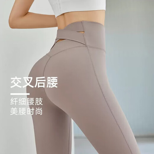 阿尤布伽速者健身裤女裸感薄款弹力速干收腹紧身运动裤高腰蜜桃瑜伽 K911\/浅绿\普通[15863人购] S 建议(85-100斤)锦纶速干