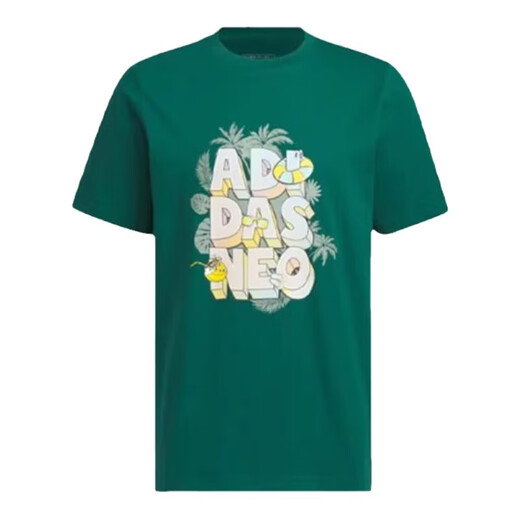 阿迪达斯 （adidas）男NEO透气圆领印花短袖T恤IP3887IP3886IP3884官方旗舰 IP3886 L