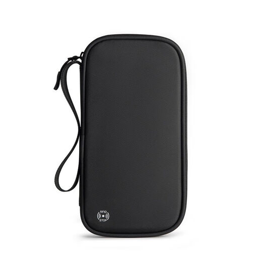 New multi-functional overseas travel change clutch portable waterproof anti-theft brush rfid fashion ID passport bag black