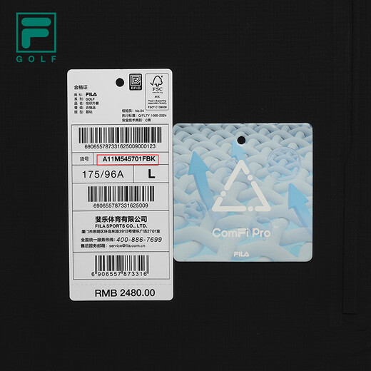 FILA Official Men's Woven Jacket 2025 Winter New Golf Sports Leisure Waterproof Jacket Dark Black-BK M 170/92A/M