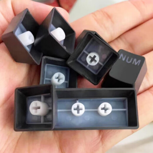 罗技原装全新罗技K845机械键盘键帽原厂透光双色布丁樱花黑灰键帽  否 纯粉色键帽一套104键