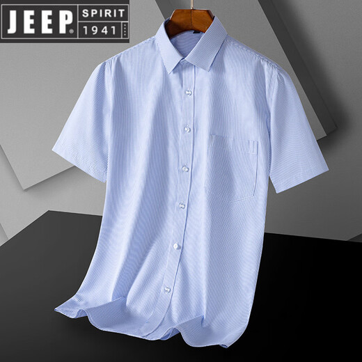 Jeep Spirit Daddy Sommer Kurzarm Shirt Top 2025 Neues lässiges loser Herrenhemd Daddy Kurzärmler Kleidung DX6623 38 (Gewicht von -120 Jin [Jin ist gleich 0,5 kg])