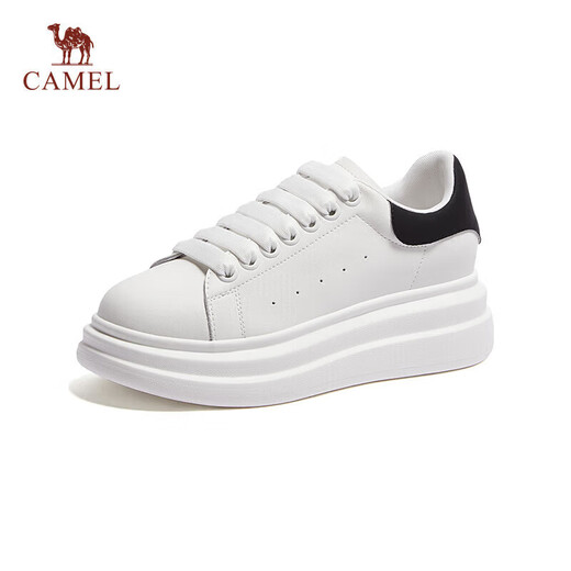 Camel (Kamel) Brettschuhe für lebendige und vielseitige klassische weiße Schuhe, die dicke Sohle lässige Schuhe L25S548064 Weiß/Schwarz 37 erhöht wurden