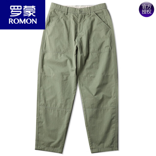 Romon Casual Hosen Herren Sommer Reine Baumwolle Weitbein Hosen Lose geradlinige japanische Haremhose Herren lässige Hosen vielseitige Arbeitshose 6626 Grau 28