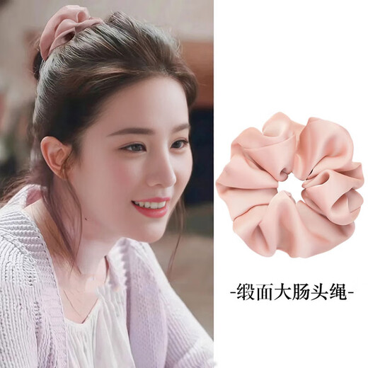 Dongyi carefully selected large intestine hair band for women, high elasticity, durable, seamless headband, rubber band, high ponytail hair band, black