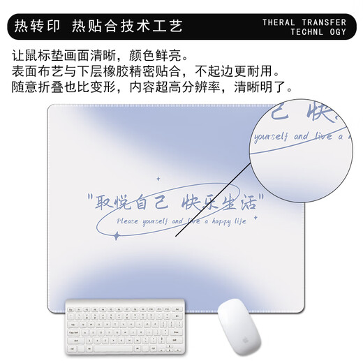 Ruqinlian Gradient Texte Small Mouse Pad Square Portable Office Office Office PADBOYAGE INS VINS DIFFICATION RÉSISTANT DE TABLE AVANCÉ SENS SENSE SOIL