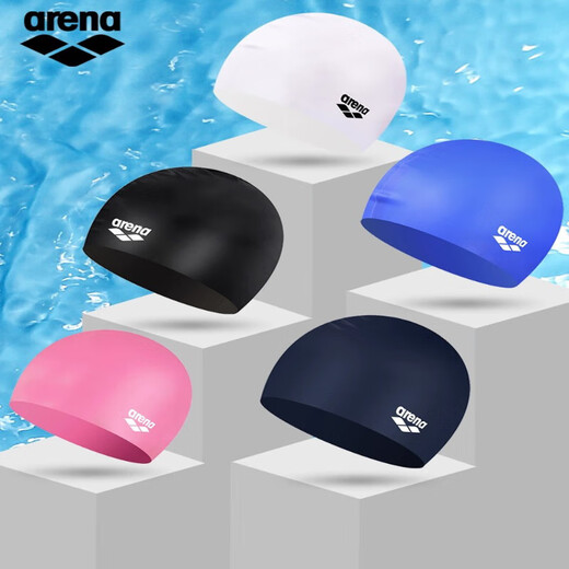Arena Swimming Cap Unisex Silicone Waterproof Headless Adult Swimming Equipment Comfortable Ear Protection Arena Navy Blue Gradient Label