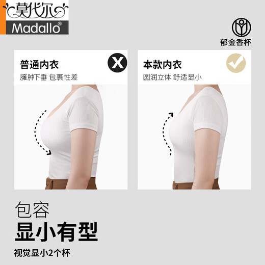 Les sous-vêtements féminins modaux en lumière d'été et les gros seins respirants montrent de petits seins rassemblés et sans trace de grande taille de soutien supérieur