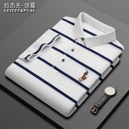 RRLFCS RUFFLE LAUREN PAUL MEN MENGED COTTLIPE RIPE ROWELEP RUBER POLO Среднего и молодого папы Футболка Lummer White [3883] M [Предлагается 100-120 JIN [JIN равно 0,5 кг]]
