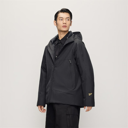 Gao Fan und Tian Xuning gleichen Stil Light Shell Black Gold Gänsedaunenjacke 5.0 Herren Daunenjacke 2025 neuer Stil Schwarz XL