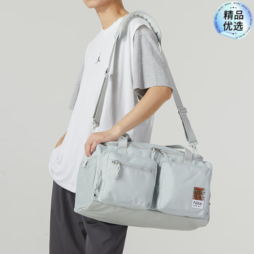 Nike (Nike) Großkapazität Fitness Bag Herrenbeutel Casual Recond Bag Hellfarbe Crossbody Body Training Sporttasche FJ4817 Blau/Ba6169-410 47*24*22 cm gleicher Stil für Männer und Frauen