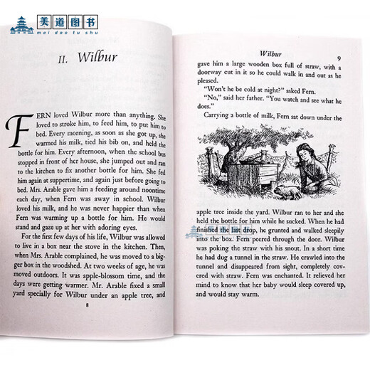 夏洛的网英文原版 Charlotte's Web 夏洛特的网 EB怀特 EB White 英文版英语阅读小说章节书课外读物蓝思指数680L纽伯瑞奖获奖 3001太空漫游