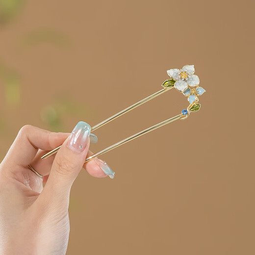 Chimera (CHIMERA) Star Flower Language Oil-dropping flower U-shaped hairpin hairpin on the back of the head ball hairpin girl birthday gift