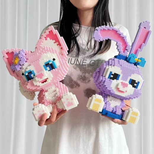 Chaole Sen assembled small particles toys star dailu rabbit building blocks boys and girls set up stall wholesale difficult puzzle RNF6024 spirit snake baby building block hammer