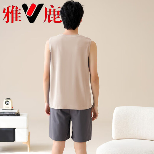 Yalu Vest Pyjamas Men's Men's Cotton Cotton Sans manches Home Vêtements NOUVEAUX HOTES CASSORATIQUES SHORTS SUIR SUM