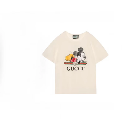 古驰（GUCCI）Love Parade FW22 字母圆领短袖  落肩袖T恤 女款 节日送礼 灰白色492347-XJB7W-9756 2XL