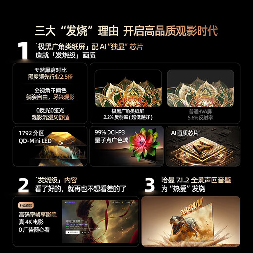 Skyworth TV 65A6F Pro 65-inch smart flat-panel TV 1792 partition QD-Mini LED echo wall LCD game 65-inch state subsidy 20% A6E+