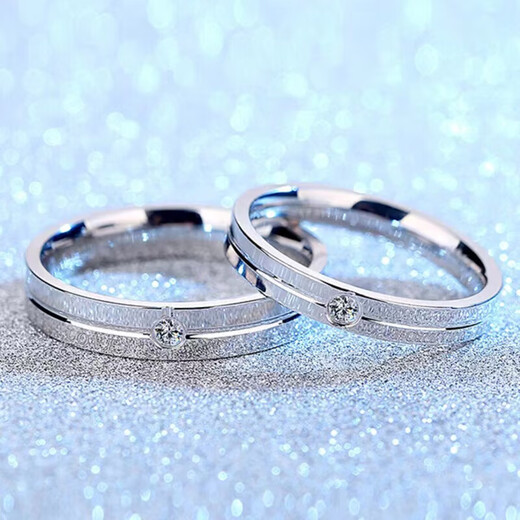 Pt950 platinum ring for a man and a woman, a couple, a platinum diamond ring, a smooth ring, a gift for your girlfriend... Eternal love ring for women, light luxury style