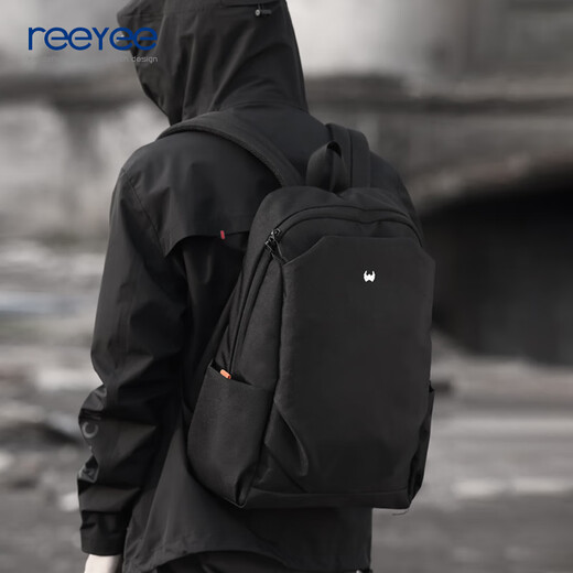 REEYEE backpack men's backpack computer bag Korean style casual fashion trend junior high school high school college school school bag men's trendy brand black