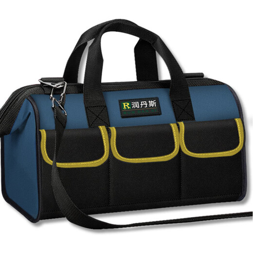 Fuyan electrician tool bag wear-resistant extra thick durable canvas thickened portable construction site bag waterproof woodworking large capacity thickened large blue 20 inches long 44 wide 24 high 29 hands