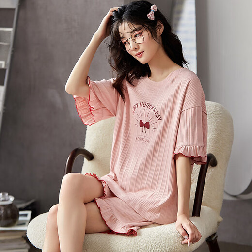 Sweet and cute summer ladies pajamas set round neck short-sleeved home clothes GXT-6630 women GXT-6631 women XL (165) [Suggested 110-125 Jin [Jin equals 0.5 kg]]