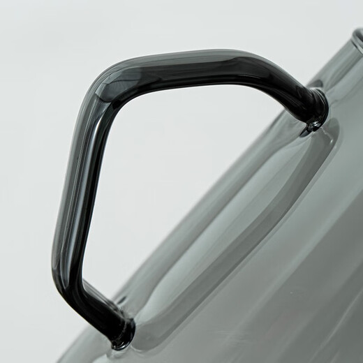 Yi Cup Glass Cup Set with Handle High Temperature Resistance Simple Water Cup Set Green Tea Cup Office Home Use Ash Snow Mountain