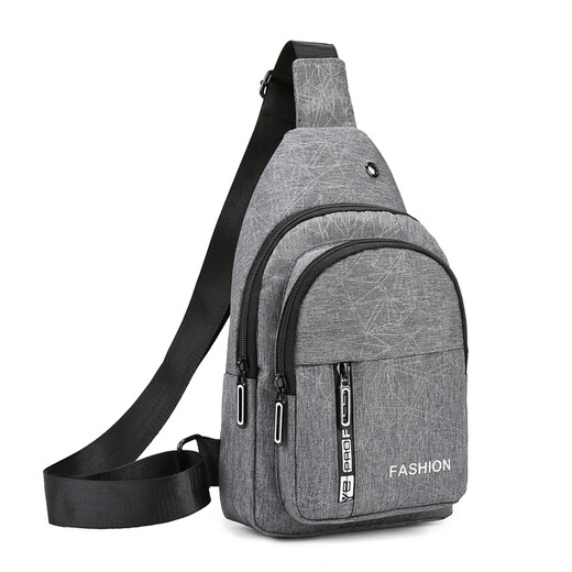 CASA-KUPSck chest bag Oxford cloth men's bag vertical shoulder bag crossbody bag casual men's bag canvas small backpack spring and summer 9905 black