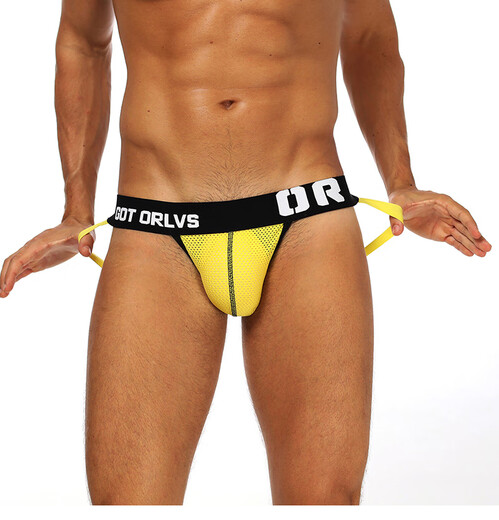 T-string men's summer breathable low-waist sexy underwear mesh white double thong pants hip lifting youth breathable pants M 1501 white modal