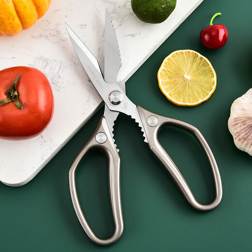 JCZS Deutsche Küchenschere aus Edelstahl, multifunktional, leistungsstarke Lebensmittelschere, Haushalt, Schneiden harter Knochen, spezielle Hühnerknochenschere, importierte Küchenschere aus Edelstahl für Hühnerknochen – Arbeitsersparnis
