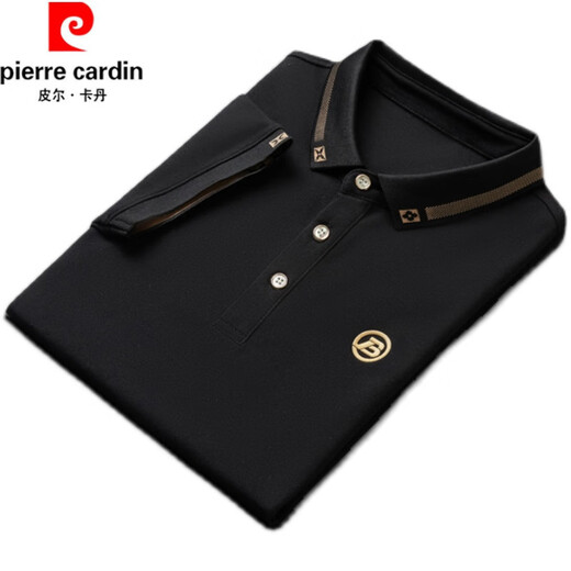皮尔卡丹（pierre cardin）纯色翻领短袖Polo保罗衫男士夏季潮流体恤上衣帅气青年新款半截袖 白色 Q682 M 帅气新款