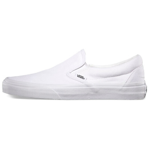 VANSslip-on Classic Casual and simple Low top Canvas shoes Men and women White 34.5