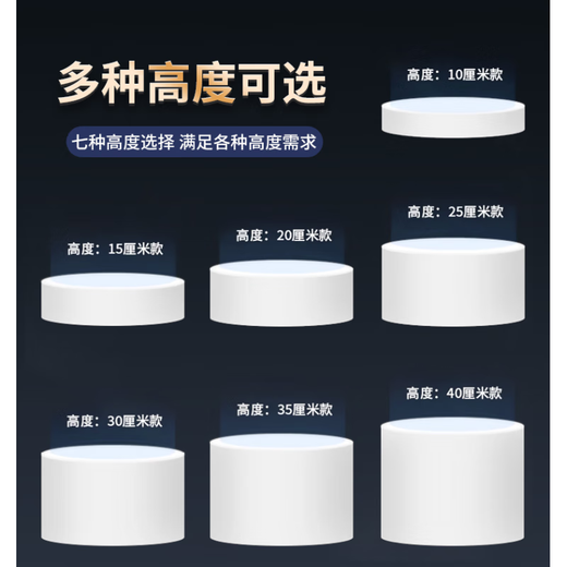 Suitable for air conditioner base heightening bracket suitable for Haier Universal Square and Round Vertical Cabinet Bracket Mat U1-Pure White Height 10cm Diameter 40cm Wall