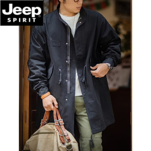 JEEP SPIRIT Jeep American M51 parka fishtail field windbreaker military green coat cloak jacket men's mid-length military green M