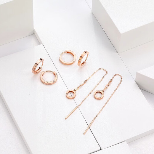 Chaohongji Rose Gold 18K Gold Color Gold Earrings for Women EEK30008243 Yuanling Birthday Gift