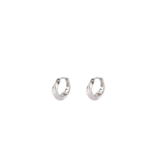 KZD Old Phoenix 999 Ear Hole Mobius Geometric Hoop Earrings Earrings Niche Silver Earrings 1 pair of storage box sterling silver earrings