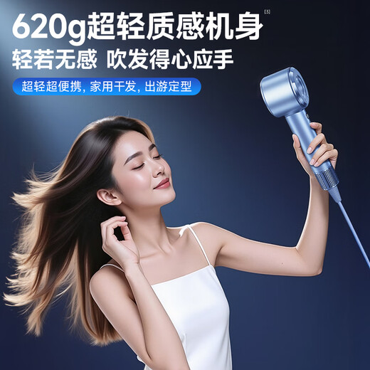 Quan Shang German brand丨Hair care quick-drying hair dryer home silent negative ion high power does not hurt hair high-speed leafless hair dryer dormitory hair dryer barber shop hair drying hair care repair丨15 seconds quick drying 2025 new model 900 million+ water light plasma repair