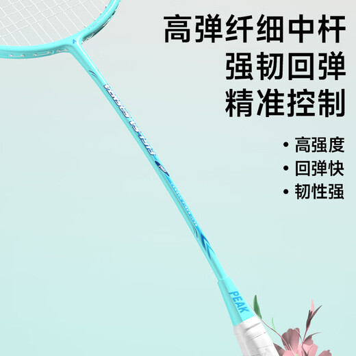 匹克羽毛球拍对拍专业级碳复合超轻耐打成人儿童套装双拍1913PRO蓝粉