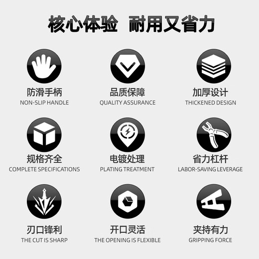 No. 1 Factory Pliers Three-piece Set Tiger Wire Pliers Needle Nose Pliers Diagonal Mouth Diagonal Nose Pliers Effortless Clamping Electrical Tools