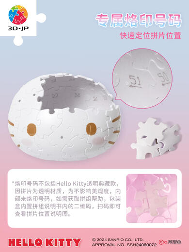 3D-JP3D-JP Sanrio Hellokitty Styling Dreidimensionales Puzzle Figure Spring Picknick-Ornamente Geschenk für Mädchen Retro Future F1047