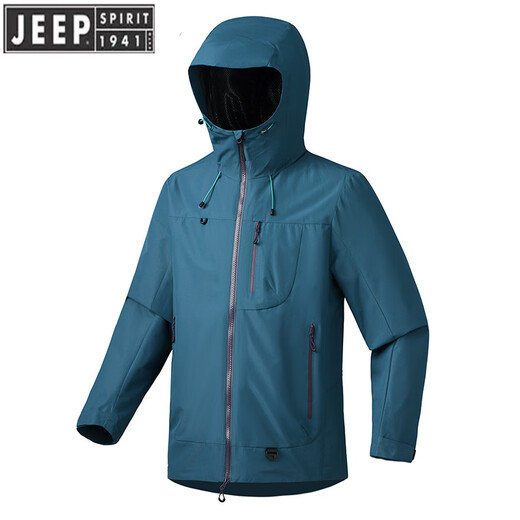 
JEEP SPIRIT Jeep Shock Clothes Women's 2025 New Three-in-One Windproof Waterproof Thin Single-layer Outdoor Mountaineering Jacket Men and Women's Size/Fleece Green 2XL