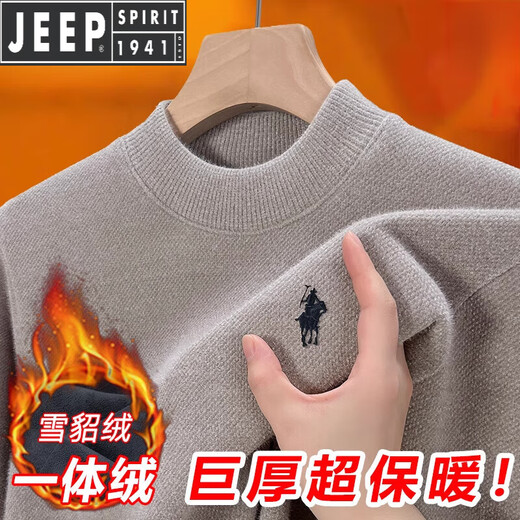 Jeep Spirit Plus Velvet Coldened Men's Sweater 2025 Новый бархатный бархатный вал.