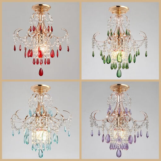 Chandeliers en cristal européen Corridor de lumière Corridor Balcon Light Entrée Lumière Valette de plafond Crystal Light 1W 9885B Modèle