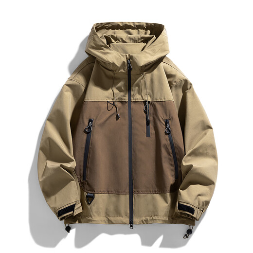 Baleno S&K Casual Jacket Men's 2025 New Autumn and Winter Velvet Hooded Jacket Men's Mountaineering Wear Outdoor Mountaineering Top Burgundy Regular L