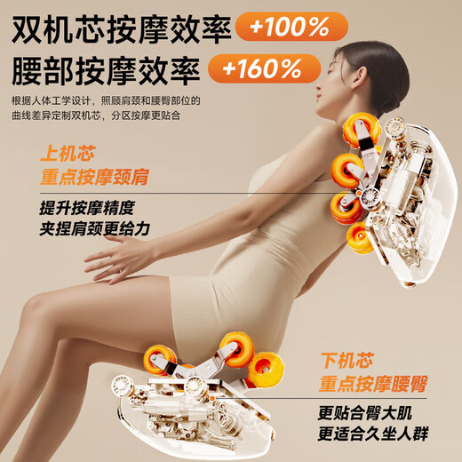 Oaks 4D+4D dual-movement massage chair home space capsule 2025 top ten brands fully automatic full-body zero-gravity smart multi-functional space capsule massage sofa gift for parents Top with dual-motor white gray beautiful legs upgrade + calf kneading + hot compress cloak High-end gifts for parents, the elderly, wives, girlfriends, boyfriends, ladies and elders